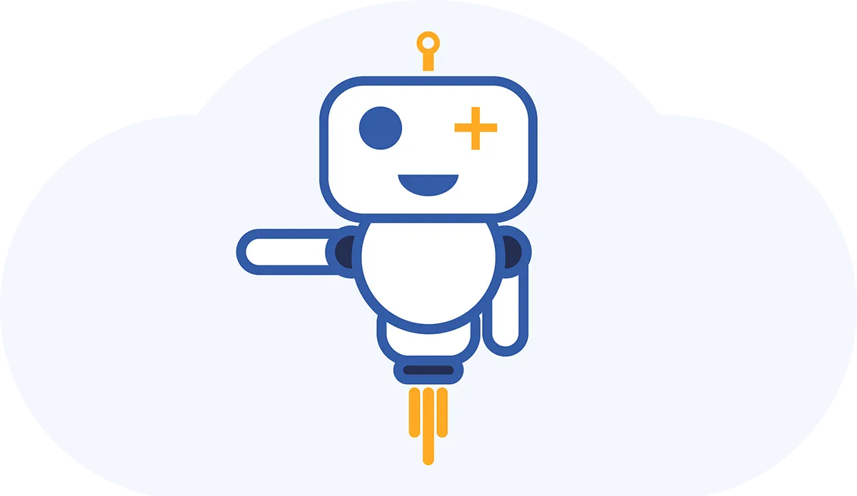 The Invent Better robot presenting the studio